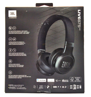 JBL By Harman Live675NC On Ear Headphones True Adaptive Noise Cancelling 65H