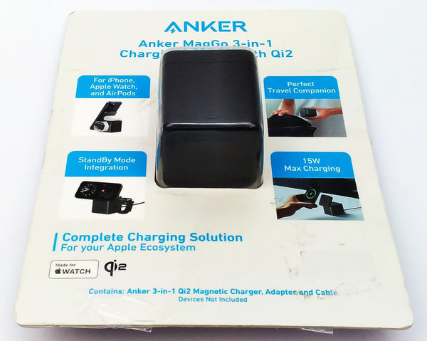 Anker MagGo 3-in-1 Wireless Charging Station with Qi2 15W MagSafe