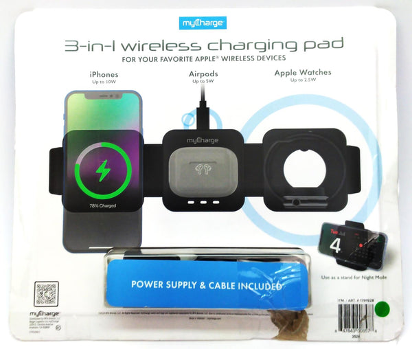 MyCharge Wireless Magnetic Charging Pad 3-in-1 Magsafe Foldable 1791928