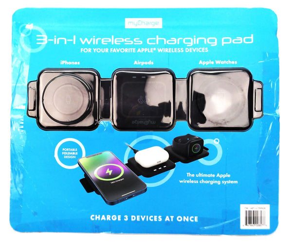 MyCharge Wireless Magnetic Charging Pad 3-in-1 Magsafe Foldable 1791928