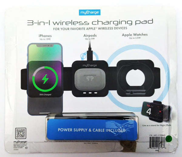MyCharge Wireless Magnetic Charging Pad 3-in-1 Magsafe Foldable 1791928
