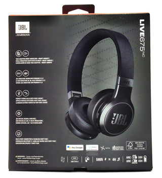 JBL Live675NC Wireless Headphones Adaptive Noise Cancelling by HARMAN Black