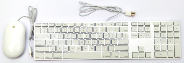 Apple Keyboard A1243 and Mouse Combo USB Wired  with Numeric Keypad Aluminum