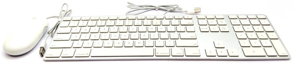 Apple Keyboard A1243 and Mouse Combo USB Wired  with Numeric Keypad Aluminum