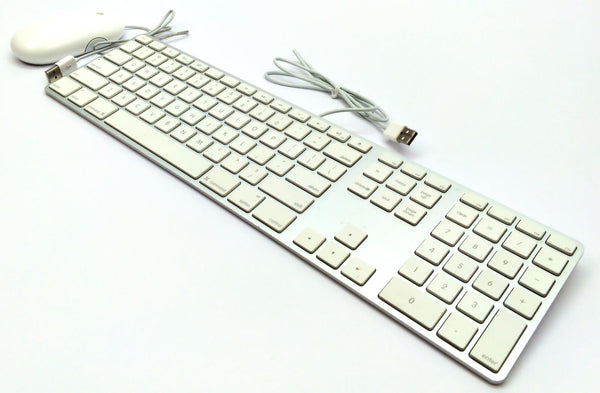 Apple Keyboard A1243 and Mouse Combo USB Wired  with Numeric Keypad Aluminum