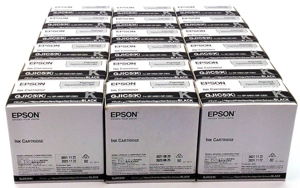 Lot of 25 Epson GJIC5-K Ink Cartridges ColorWorks Printer Black OEM C13S020563