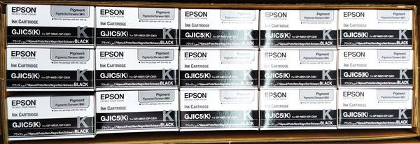 Lot of 25 Epson GJIC5-K Ink Cartridges ColorWorks Printer Black OEM C13S020563