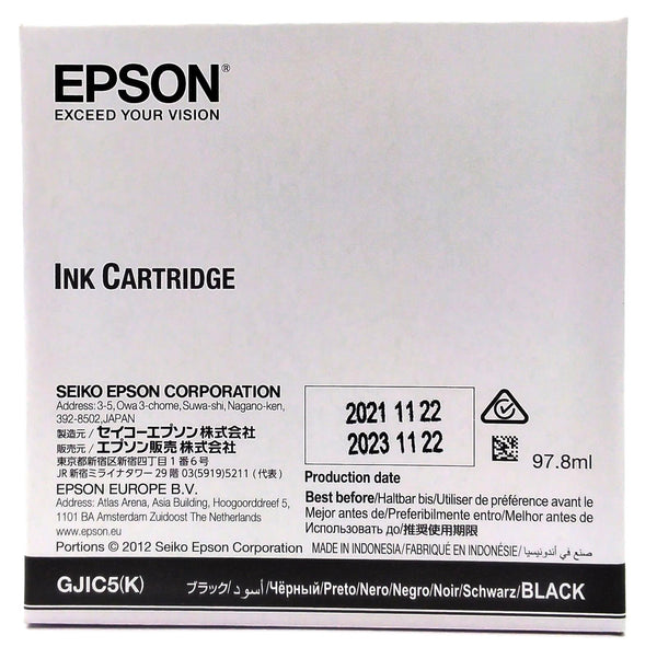 Lot of 25 Epson GJIC5-K Ink Cartridges ColorWorks Printer Black OEM C13S020563