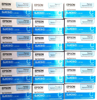 Lot of 450 Genuine Epson ColorWorks GP-C831 Printer Ink Cartridge Cyan
