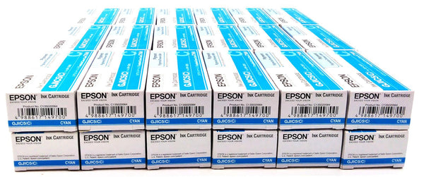 Lot of 450 Genuine Epson ColorWorks GP-C831 Printer Ink Cartridge Cyan