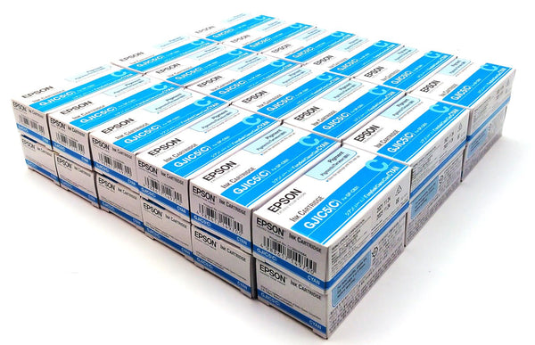 Lot of 450 Genuine Epson ColorWorks GP-C831 Printer Ink Cartridge Cyan