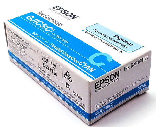 Lot of 450 Genuine Epson ColorWorks GP-C831 Printer Ink Cartridge Cyan