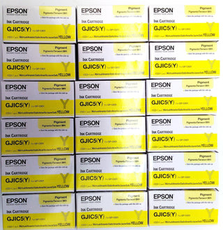Lot of 450 Epson GJIC5-Y ColorWorks Printer Ink Cartridge Yellow -Wholesale Deal