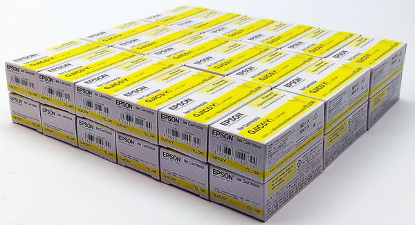 Lot of 450 Epson GJIC5-Y ColorWorks Printer Ink Cartridge Yellow -Wholesale Deal