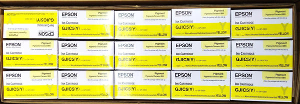 Lot of 450 Epson GJIC5-Y ColorWorks Printer Ink Cartridge Yellow -Wholesale Deal