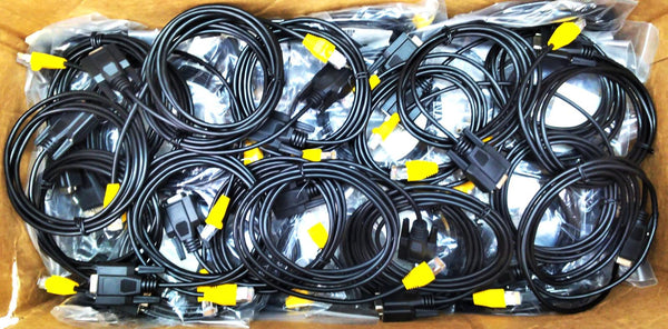 (Lot of 250) RJ50 to DB9F Shielded Data Cables – 6ft Custom Pinout C2G 7082609