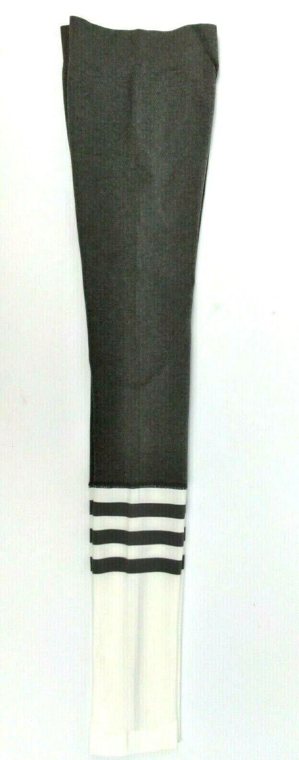 Women's Yoga Pants CelerSport Power Flex Workout Leggings Grey & White Small New