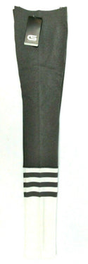 Women's Yoga Pants CelerSport Power Flex Workout Leggings Grey & White Small New