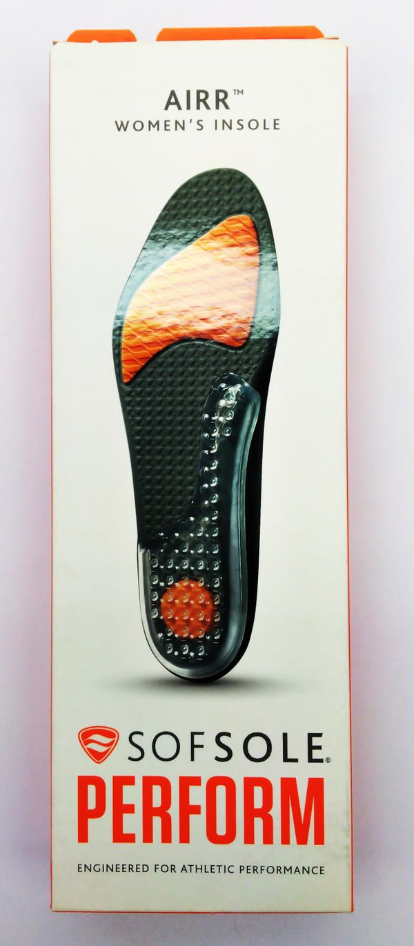Sof Sole Women's AIRR Performance Full-length Insole Perf Cushion Orange 5-7.5