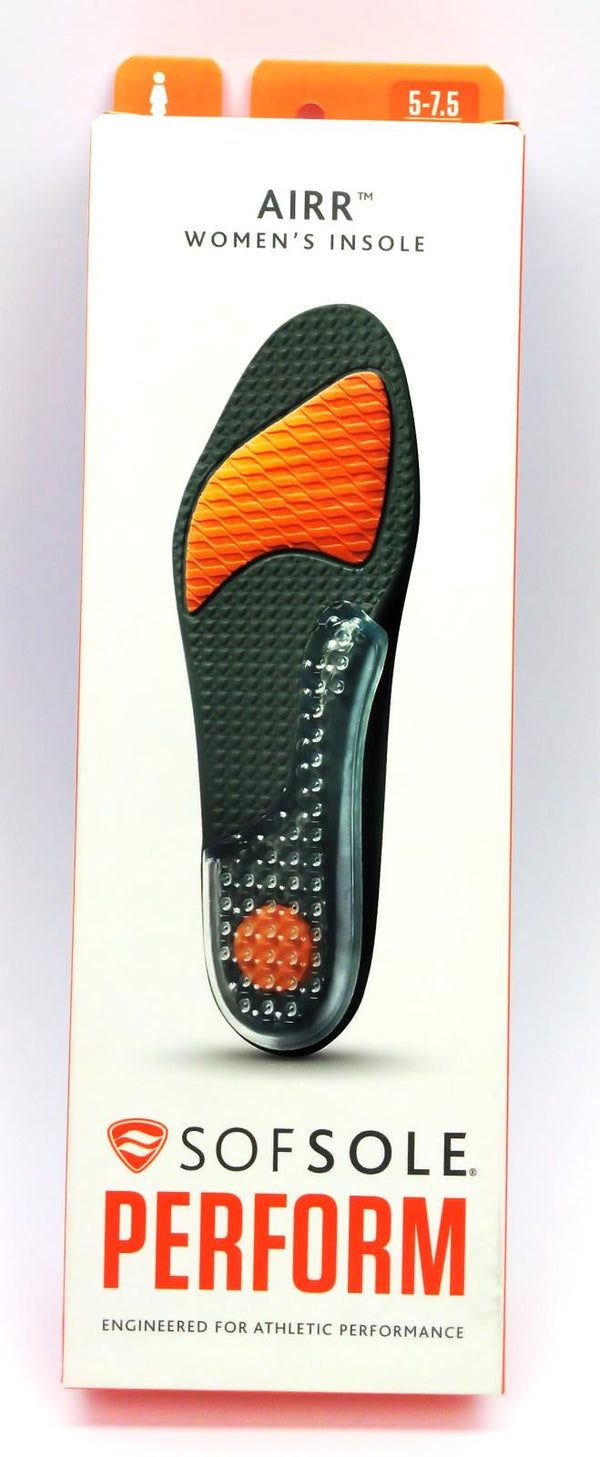 Sof Sole Women's AIRR Performance Full-length Insole Perf Cushion Orange 5-7.5