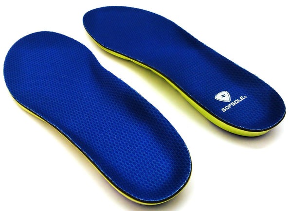 Sof Sole Women's Athlete Perform Insole Medium Thickness Size 5 - 7.5 Blue