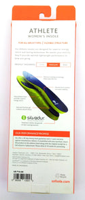 Sof Sole Women's Athlete Perform Insole Medium Thickness Size 5 - 7.5 Blue
