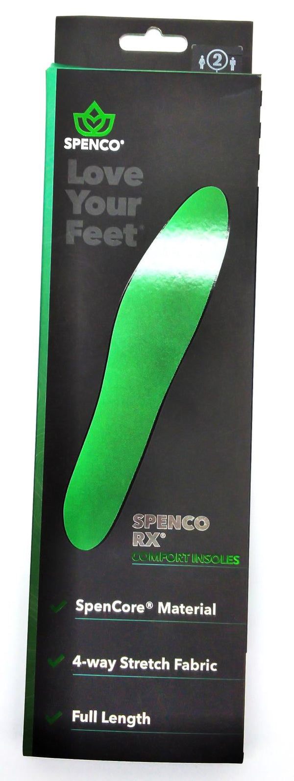 Spenco Rx Comfort Insole Thin Cushioning Orthotic Shoe Women's 7-8.5/Men's 6-7.5