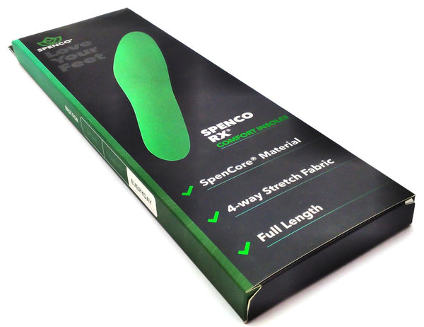 Spenco Rx Comfort Insole Thin Cushioning Orthotic Shoe Women's 7-8.5/Men's 6-7.5