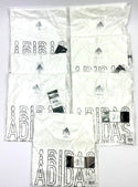 Lot of 30 Adidas Girls'  T-Shirt Raglan Graphic Short Sleeve Tee White Large New