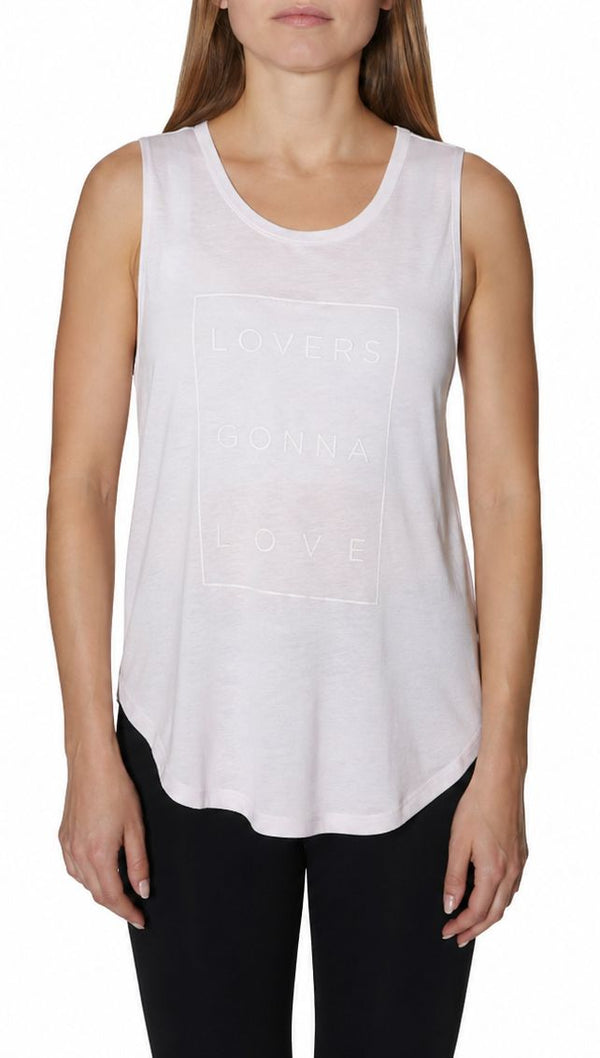 Betsey Johnson Women  Tank Top S Lovers Gonna Love Tee Sleeveless New