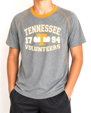Youth Crew Neck T-Shirt Colosseum Tennessee Volunteers Short Sleeve Tee Grey New