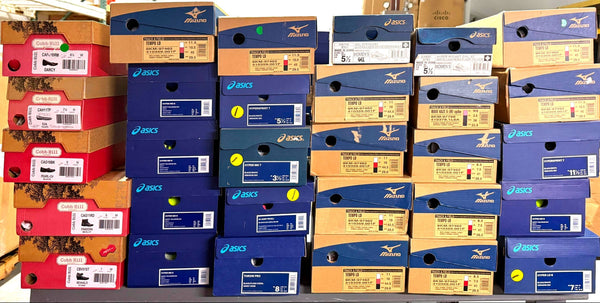 Wholesale Lot of 312 Brand Name Shoes Athletic Running Cleats Hiking Mixed Sizes